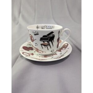 Royal Worcester Concerto Cup Saucer Fine Bone China Music Instrument Design 2007